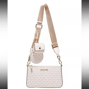 Michael Kors White and Tan Women's Bag